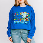 It's Okay To Be Different Elephant Design - Autism Awareness Unisex Crewneck T-Shirt Sweatshirt Hoodie