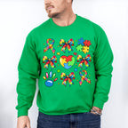 Ribbon Heart Jigsaw - Autism Awareness Unisex Crewneck T-Shirt Sweatshirt Hoodie