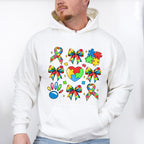 Ribbon Heart Jigsaw - Autism Awareness Unisex Crewneck T-Shirt Sweatshirt Hoodie