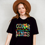 Color Outside The Lines - Autism Awareness Unisex Crewneck T-Shirt Sweatshirt Hoodie