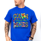 Color Outside The Lines - Autism Awareness Unisex Crewneck T-Shirt Sweatshirt Hoodie