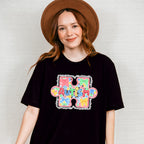Autism Jigsaw Colorful Design - Autism Awareness Unisex Crewneck T-Shirt Sweatshirt Hoodie