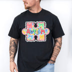 Autism Jigsaw Colorful Design - Autism Awareness Unisex Crewneck T-Shirt Sweatshirt Hoodie