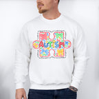 Autism Jigsaw Colorful Design - Autism Awareness Unisex Crewneck T-Shirt Sweatshirt Hoodie