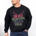 In My Hunting Wife Era Reindeer Design - Hunting Theme Unisex Crewneck T-Shirt Sweatshirt Hoodie