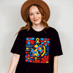 Accept Love Understand Flowers Colorful Design - Autism Awareness Unisex Crewneck T-Shirt Sweatshirt Hoodie