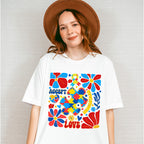 Accept Love Understand Flowers Colorful Design - Autism Awareness Unisex Crewneck T-Shirt Sweatshirt Hoodie