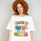 Choose To Include Hearts Design - Autism Awareness Unisex Crewneck T-Shirt Sweatshirt Hoodie