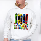 It's Okay To Be Different Crayon Design - Autism Awareness Unisex Crewneck T-Shirt Sweatshirt Hoodie