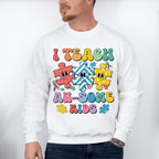 I Teach Au-Some Kids - Autism Awareness Unisex Crewneck T-Shirt Sweatshirt Hoodie