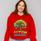 Autism Awareness Tree - Autism Awareness Unisex Crewneck T-Shirt Sweatshirt Hoodie