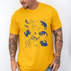 Blue Cats In Space - Cat Unisex Crewneck T-Shirt Sweatshirt Hoodie