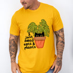 I Just Need Cats & Plants - Cat Unisex Crewneck T-Shirt Sweatshirt Hoodie