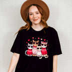 Cute Cats With Glasses - Cat Unisex Crewneck T-Shirt Sweatshirt Hoodie