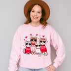 Cute Cats With Glasses - Cat Unisex Crewneck T-Shirt Sweatshirt Hoodie