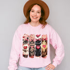 Cute Cats With Hearts - Cat Unisex Crewneck T-Shirt Sweatshirt Hoodie