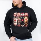 Cute Cats With Hearts - Cat Unisex Crewneck T-Shirt Sweatshirt Hoodie