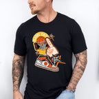 Game Day Shoes Checkered Star Design - Basketball Unisex Crewneck T-Shirt Sweatshirt Hoodie