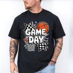 Game Day Basketball Hoop Star Design - Basketball Unisex Crewneck T-Shirt Sweatshirt Hoodie
