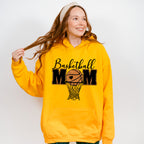 Basketball Mom B&W Hoop Design - Basketball Unisex Crewneck T-Shirt Sweatshirt Hoodie