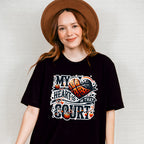 My Heart Is On That Court - Basketball Unisex Crewneck T-Shirt Sweatshirt Hoodie