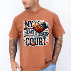 My Heart Is On That Court - Basketball Unisex Crewneck T-Shirt Sweatshirt Hoodie