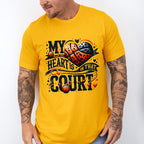 My Heart Is On That Court - Basketball Unisex Crewneck T-Shirt Sweatshirt Hoodie