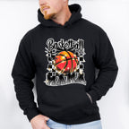 Basketball Mama B&W Checkered Design - Basketball Unisex Crewneck T-Shirt Sweatshirt Hoodie