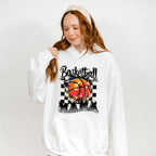 Basketball Mama B&W Checkered Design - Basketball Unisex Crewneck T-Shirt Sweatshirt Hoodie