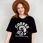 Coffee Because Murder Is Wrong - Coffee Unisex Crewneck T-Shirt Sweatshirt Hoodie