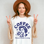 Coffee Because Murder Is Wrong - Coffee Unisex Crewneck T-Shirt Sweatshirt Hoodie