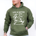 Life Is Better With Dogs - Dogs Unisex Crewneck T-Shirt Sweatshirt Hoodie