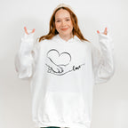 Love Heart Paw Hand - Dogs Unisex Crewneck T-Shirt Sweatshirt Hoodie
