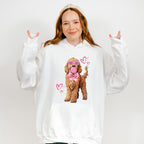 Lagotto Romagnolo Pink Hearts - Dogs Unisex Crewneck T-Shirt Sweatshirt Hoodie
