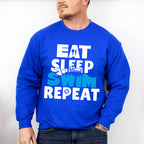 Eat Sleep Swim Repeat - Swimming Unisex Crewneck T-Shirt Sweatshirt Hoodie