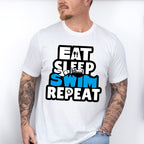 Eat Sleep Swim Repeat - Swimming Unisex Crewneck T-Shirt Sweatshirt Hoodie