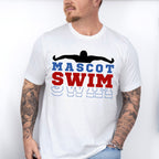 Mascot Swim Red And Blue - Swimming Unisex Crewneck T-Shirt Sweatshirt Hoodie