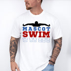 Mascot Swim Red And Blue - Swimming Unisex Crewneck T-Shirt Sweatshirt Hoodie