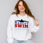 Mascot Swim Red And Blue - Swimming Unisex Crewneck T-Shirt Sweatshirt Hoodie
