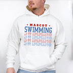 Mascot Swimming Red And Blue - Swimming Unisex Crewneck T-Shirt Sweatshirt Hoodie