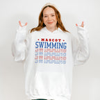Mascot Swimming Red And Blue - Swimming Unisex Crewneck T-Shirt Sweatshirt Hoodie