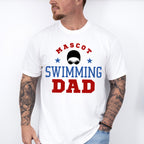Mascot Swimming Dad Red And Blue - Swimming Unisex Crewneck T-Shirt Sweatshirt Hoodie