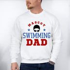 Mascot Swimming Dad Red And Blue - Swimming Unisex Crewneck T-Shirt Sweatshirt Hoodie