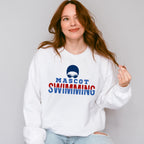 Mascot Swimming Blue Design - Swimming Unisex Crewneck T-Shirt Sweatshirt Hoodie