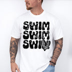 Swim Swim Swim B&W - Swimming Unisex Crewneck T-Shirt Sweatshirt Hoodie