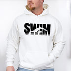 Swim B&W - Swimming Unisex Crewneck T-Shirt Sweatshirt Hoodie