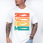 Swim Red Orange Yellow Green - Swimming Unisex Crewneck T-Shirt Sweatshirt Hoodie