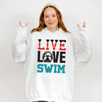 Live Love Swim - Swimming Unisex Crewneck T-Shirt Sweatshirt Hoodie