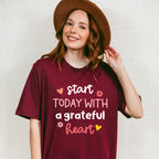 Start Today With A Grateful Heart - Yoga Unisex Crewneck T-Shirt Sweatshirt Hoodie