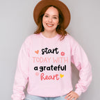 Start Today With A Grateful Heart - Yoga Unisex Crewneck T-Shirt Sweatshirt Hoodie